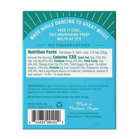 Honey Mamas, Oregon Mint Cocoa Truffle Bar, 2.5 Oz (Case Of 12) Honey Mamas