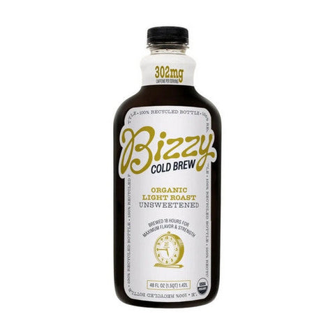 Bizzy Coffee, Organic Light Roast Unsweetened Cold Brew Coffee, 48 Oz (Case Of 6) Bizzy Coffee