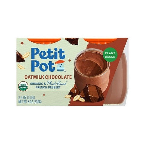 Petit Pot, Oatmilk Chocolate Organic Plant Based Dessert, 8 Oz (Case Of 4) Petit Pot