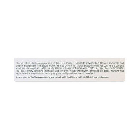 Tea Tree Therapy, Tea Tree Toothpaste With Baking Soda Fluoride Free, 5 Oz Tea Tree Therapy