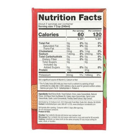 Dr Kellyann, Bone Broth Low Sodium Beef, 16.9 Oz (Case Of 6) Dr Kellyann