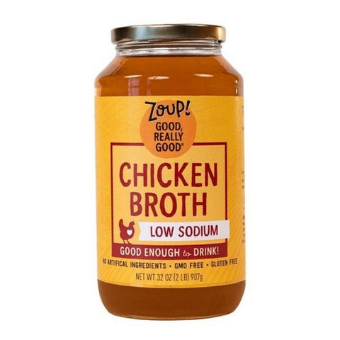 Zoup Good Really, Low Sodium Chicken Broth, 32 Oz (Case Of 6) Zoup Good Really