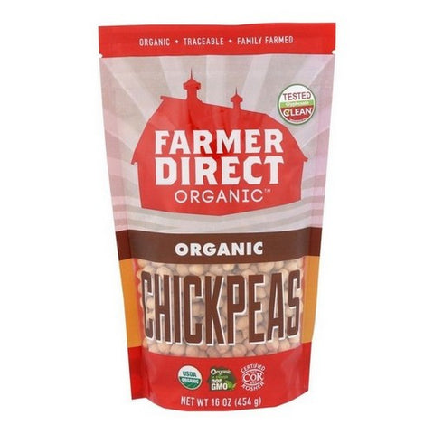 Farmer Direct Foods, Organic Chickpeas, 16 Oz (Case Of 6) Farmer Direct Foods