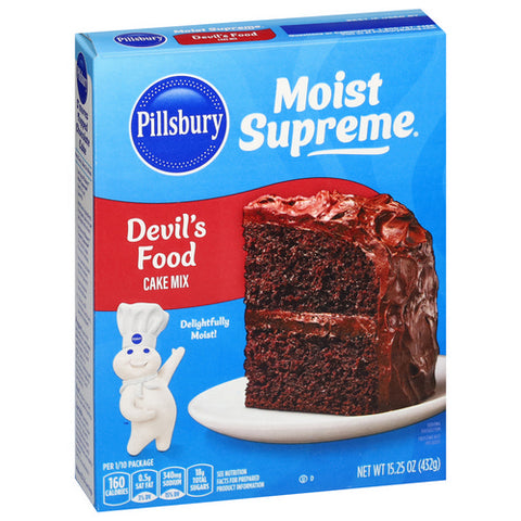 Pillsbury Cake Mix Devils Food 15.25 Oz (Case Of 12) by Pillsbury
