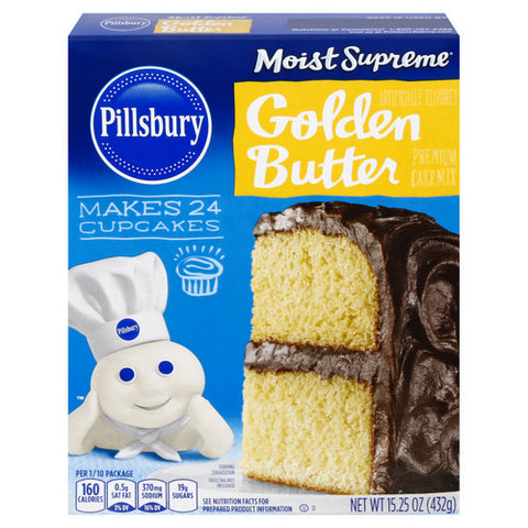 Golden Butter Cake Mix 15.25 Oz (Case Of 12) by Pillsbury