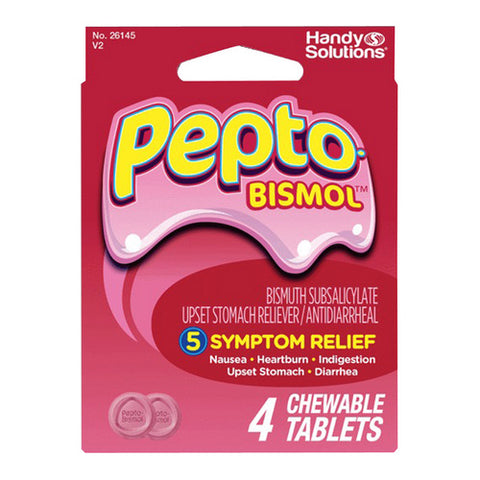 Chewable Tablets 4 Count (Case Of 6) by Pepto-Bismol