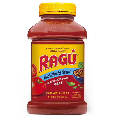 Ragu Old World Style Meat Pasta Sauce 45 Oz (Case Of 12) by Ragu