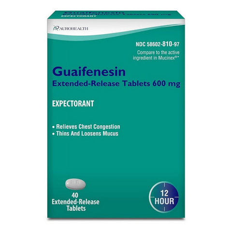 Auro Health, Guaifenesin Extended-Release, 600 Mg, 40 Count Auro Health