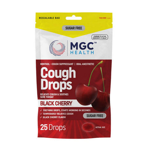 Mgc Health, Cough Drops Black Cherry Sugar Free, 25 Count Mgc Health