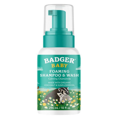Badger Balm, Baby Foaming Shampoo And Wash, 10 Oz Badger Balm