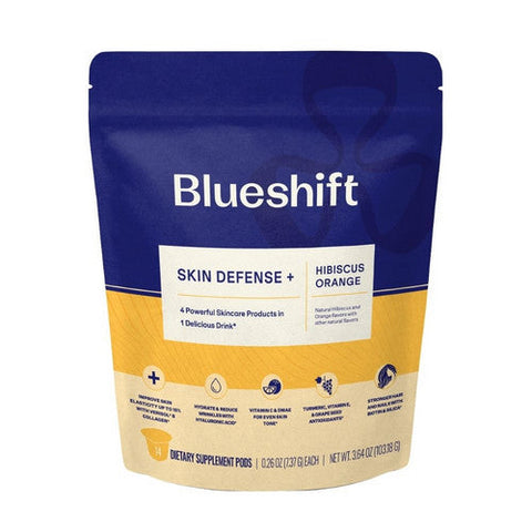 Blueshift Nutrition, Skin Defense Plus Hibiscus Orange, 3.64 Oz X 14 Count Blueshift Nutrition