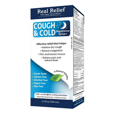 Homeolab, Real Relief Cough And Cold Nighttime, 3.4 Oz Homeolab