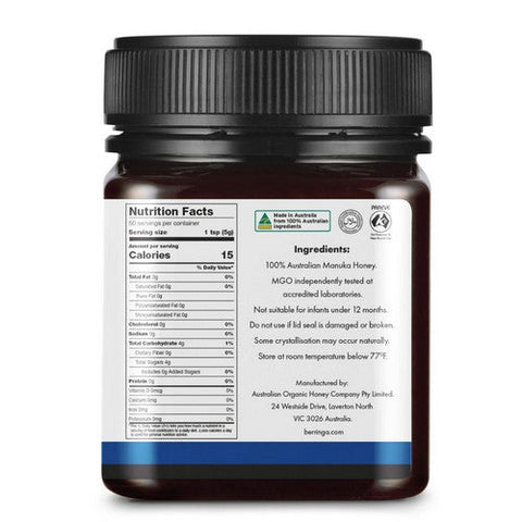 Berringa, Australian Manuka Honey MGO 550, 250 Grams Berringa