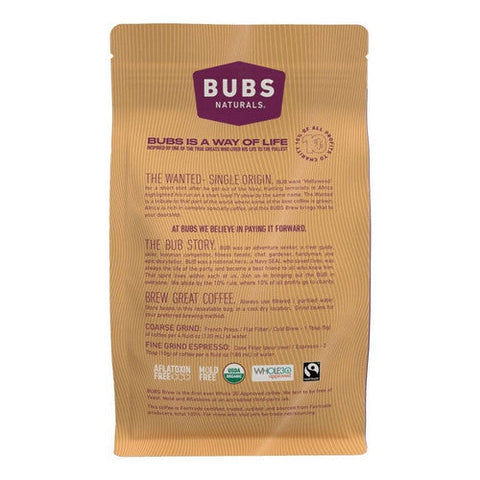 Bubs Naturals, Wanted Coffee Medium Roast Ground, 12 Oz Bubs Naturals
