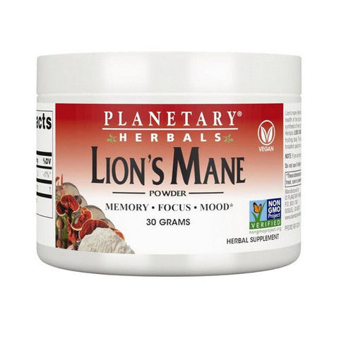 Planetary Herbals, Lion's Mane Capsules, 30 Grams Planetary Herbals