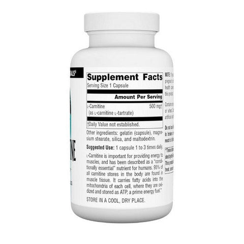 Source Naturals, L-Carnitine, 500 MG, 120 Caps Source Naturals