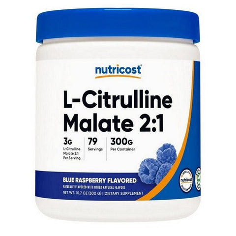 Nutricost, L-Citrulline Malate (2:1) Powder Blue Raspberry, 300 Grams Nutricost