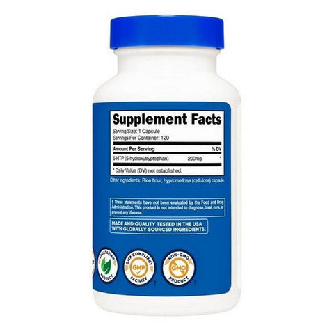 Nutricost, 5-HTP Capsules, 200 Mg, 120 Count Nutricost