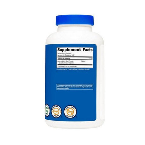 Nutricost, Maca Root Capsules, 750 Mg, 180 Count Nutricost