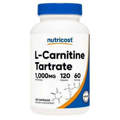 Nutricost, L-Carnitine Tartrate, 1000 Mg, 120 Caps Nutricost