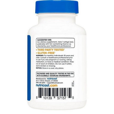 Nutricost, Astaxanthin Softgels, 12 Mg, 60 Count Nutricost