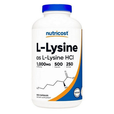 Nutricost, L-Lysine Capsules, 500 Mg, 500  Count Nutricost