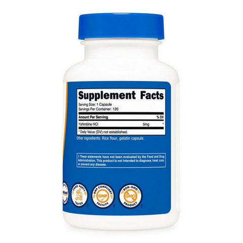 Nutricost, Yohimbine HCL Capsules, 5 Mg, 120 Count Nutricost