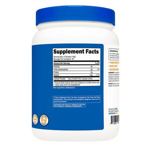 Nutricost, Lactase Powder Unflavoured, 500 Grams Nutricost