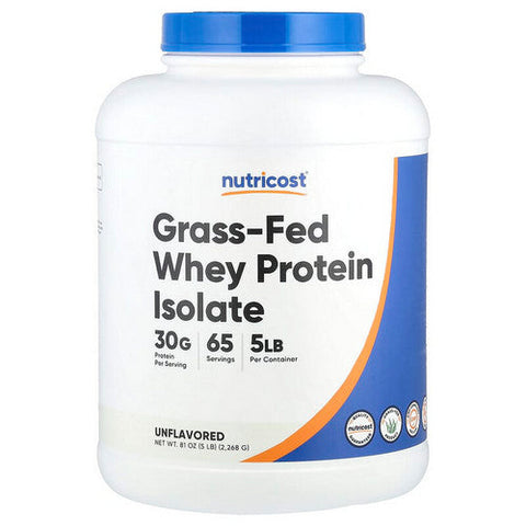 Nutricost, Grass-Fed Whey Protein Isolate Powder, 5 Lbs Nutricost
