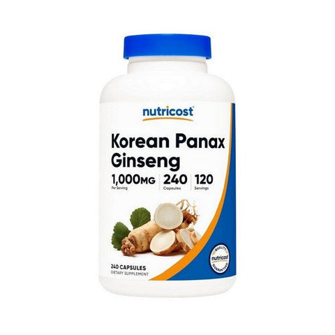 Nutricost, Korean Panax Ginseng, 1000 Mg, 240 Caps Nutricost