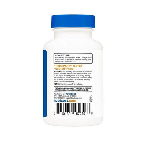 Nutricost, Astaxanthin Softgels, 12 Mg, 120 Count Nutricost
