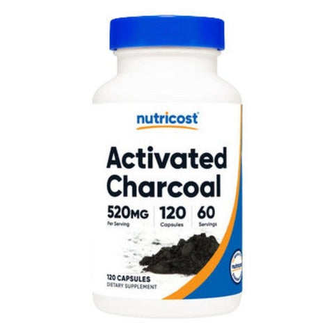 Nutricost, Activated Charcoal Capsules, 520 Mg, 120 Count Nutricost