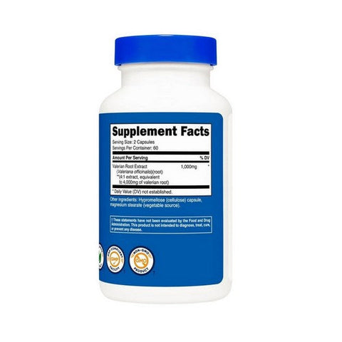 Nutricost, Valerian Root Capsules, 4000 Mg, 120 Count Nutricost