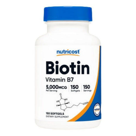 Nutricost, Biotin Softgels, 5000 Mcg, 150 Count Nutricost
