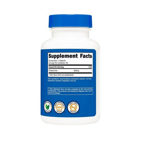 Nutricost, Theobromine Capsules, 400 Mg, 90 Count Nutricost