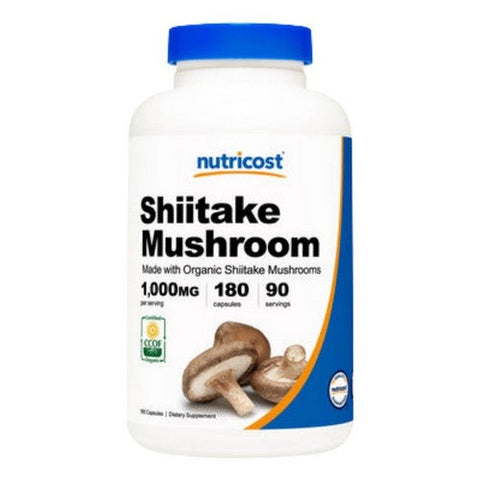Nutricost, Organic Shiitake Mushroom Capsules, 1000 Mg, 180 Count Nutricost