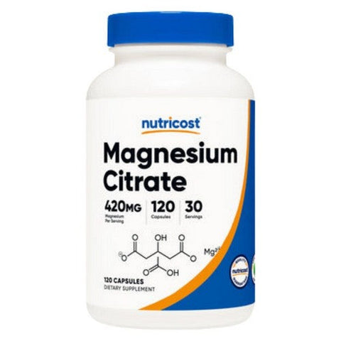 Nutricost, Magnesium Citrate Capsules, 420 Mg, 120 Count Nutricost