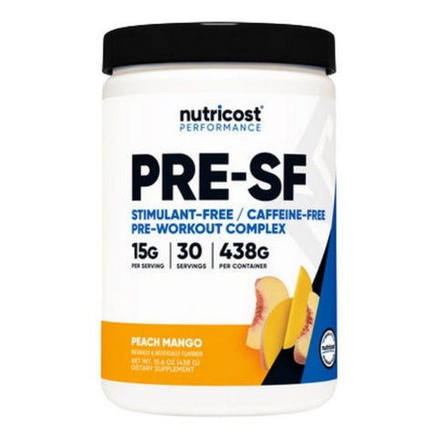 Nutricost, Stim-Free Pre-Workout Powder Peach Mango, 30 Serving Nutricost