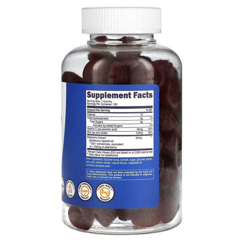 Nutricost, Kids Elderberry Gummies Berry, 50 Mg, 120 Count Nutricost