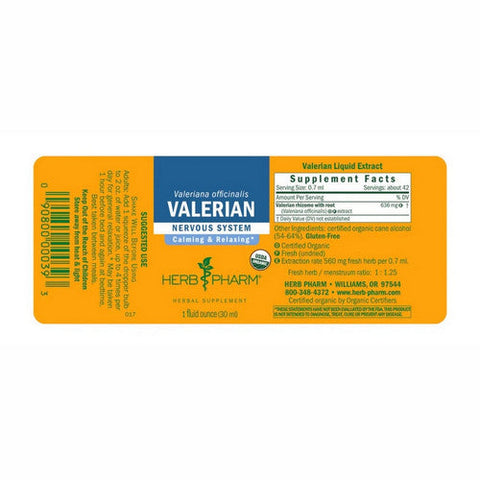 Herb Pharm, Valerian, 1 Oz Herb Pharm