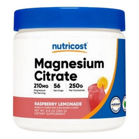Nutricost, Magnesium Citrate Powder Raspberry Lemonade, 250 Grams Nutricost