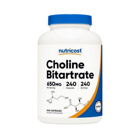 Nutricost, Choline Bitartrate, 650 Mg, 240 Caps Nutricost