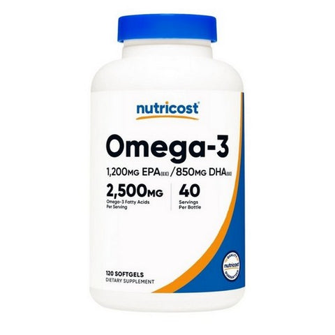 Nutricost, Omega-3 Softgels, 2500 Mg, 120 Count Nutricost