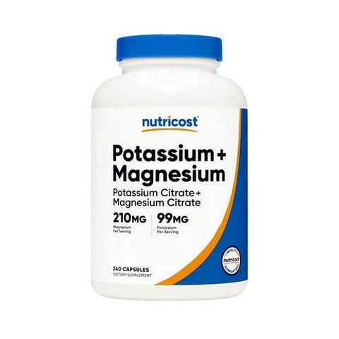 Nutricost, Potassium Plus Magnesium, 210 Mg, 240 Caps Nutricost