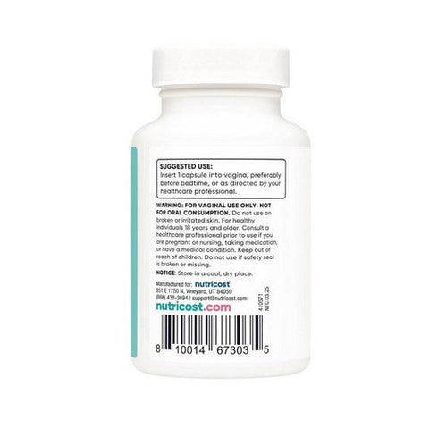 Nutricost, Women, Boric Acid, Vaginal Suppository, 600 Mg, 30 Count Nutricost