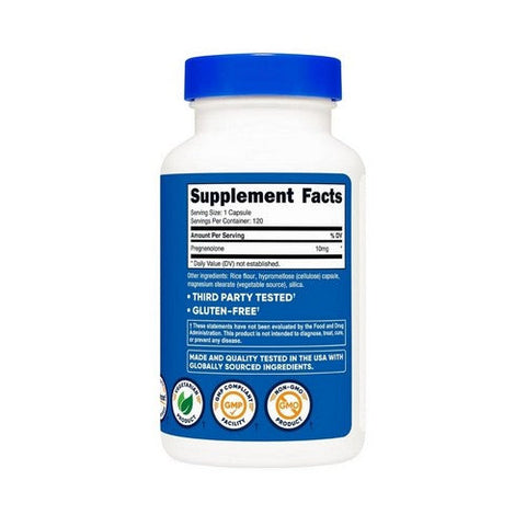 Nutricost, Pregnenolone Capsules, 10 Mg, 120 Count Nutricost