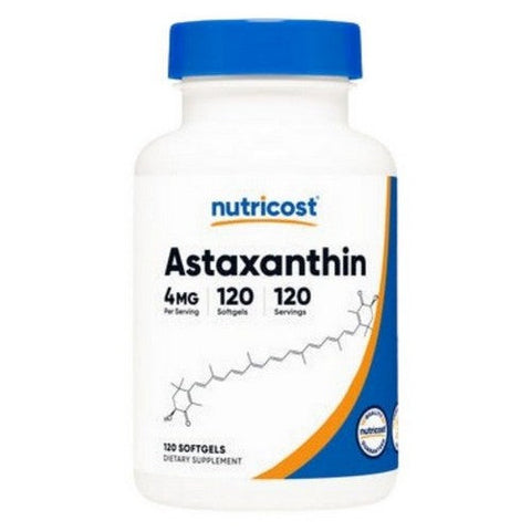 Nutricost, Astaxanthin Softgels, 4 Mg, 120 Count Nutricost