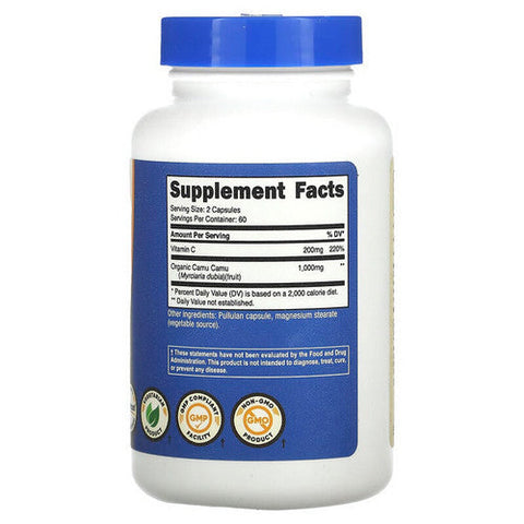 Nutricost, Camu Camu Capsules MWO, 500 Mg, 120 Count Nutricost