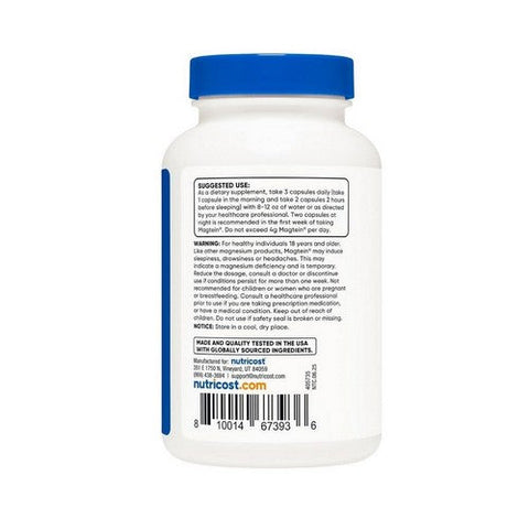 Nutricost, Magtein Magnesium L-Threonate, 2000 Mg, 120 Caps Nutricost