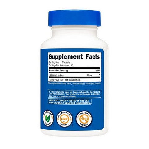 Nutricost, Potassium Iodide, 65 Mg, 90 Caps Nutricost